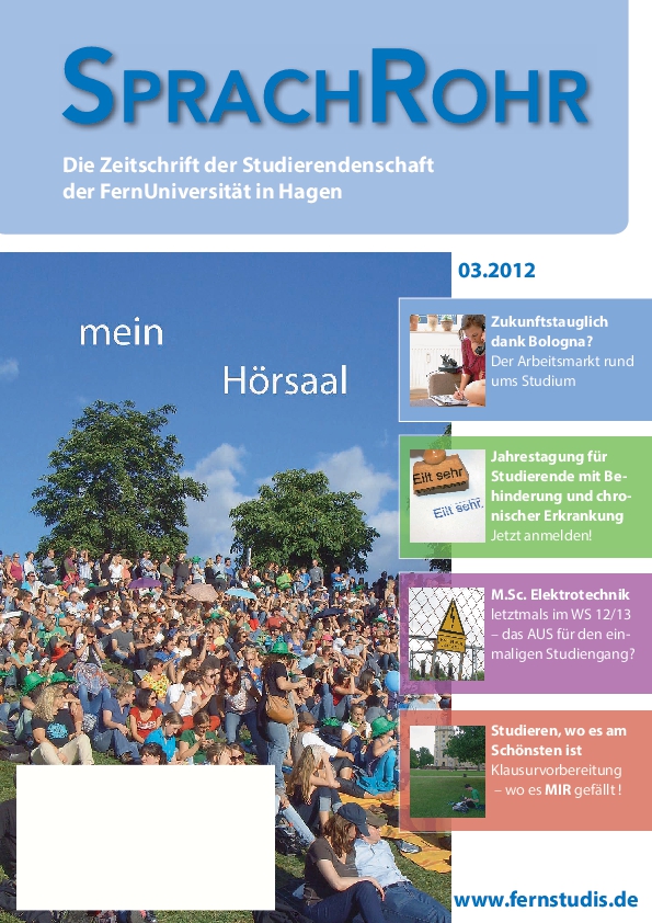 Vorschaubild der SprachRohr Ausgabe 03 2012